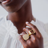 Open Square Statement Ring