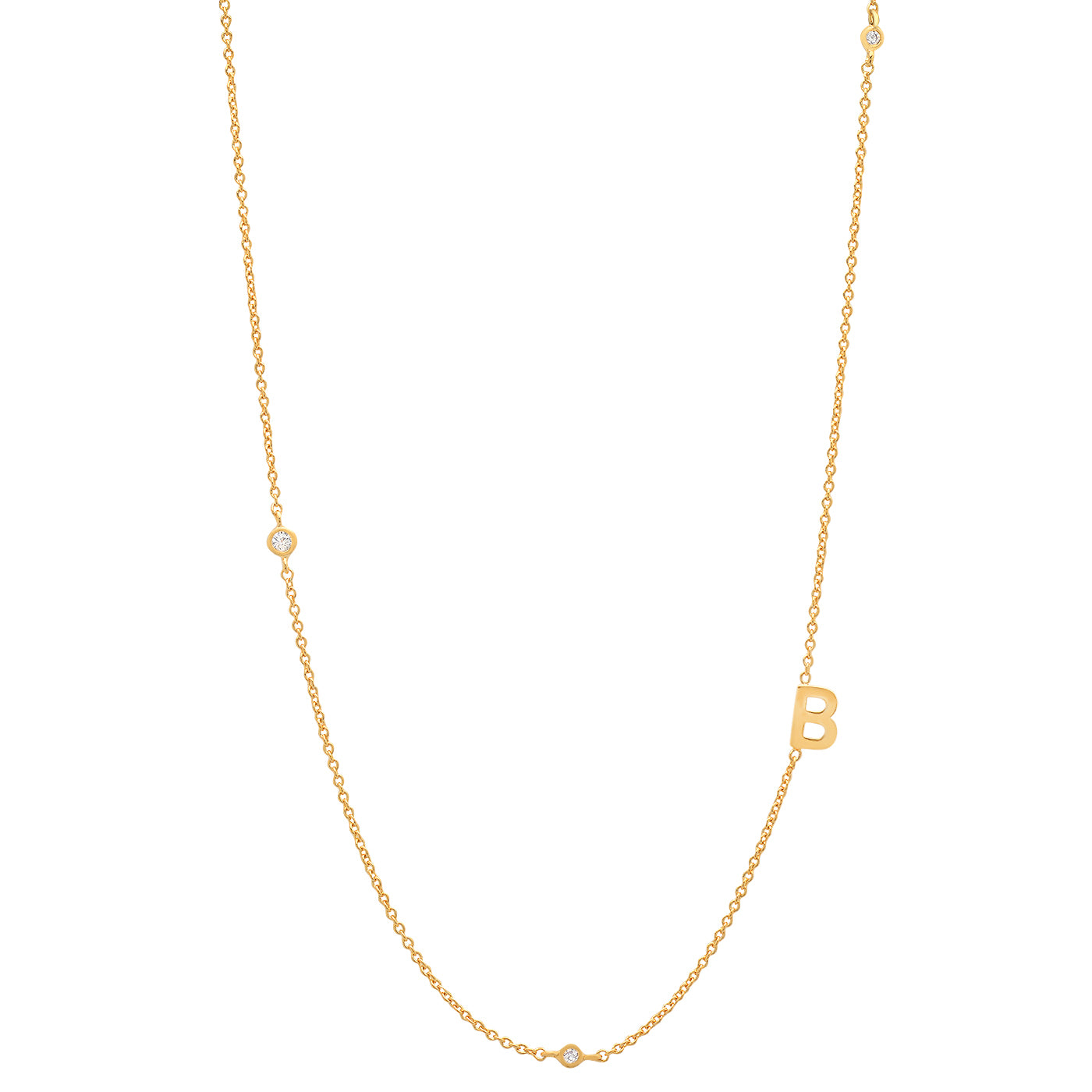 Sideways Initial Necklace