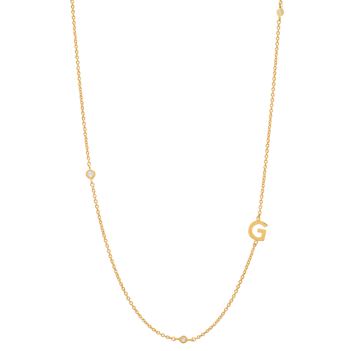 Sideways Initial Necklace