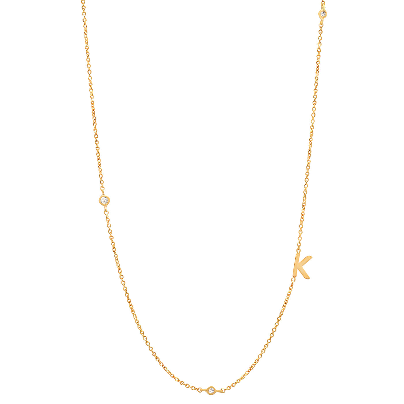 Sideways Initial Necklace