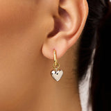 Wesley Heart Earrings in Mixed Metal