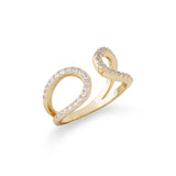 Avila Open Ring in Gold & CZ