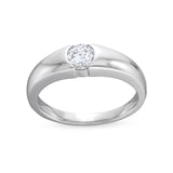 Sterling Silver CZ Signet Ring