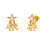 Winter Carnival Charm Studs in CZ & Pearl