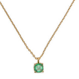 Little Luxuries Square Pendant in Green CZ