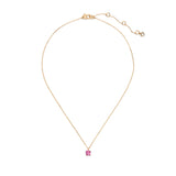 Little Luxuries Pink Square Pendant in Gold