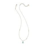 Rocksbox Exclusive Nola Pendant Necklace in Silver and Blue Kyocera Opal