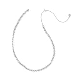 Nydia Strand Necklace in Clear & Silver