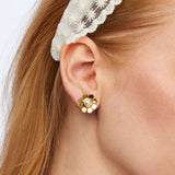 Daisy Stud Earrings in Gold