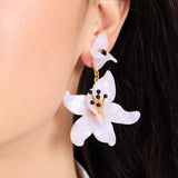 Brighten Up Statement Earrings in White & Black