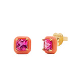 Brighten Up Studs in Orange & Pink