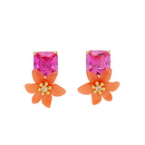 Brighten Up Statement Studs in Pink & Orange