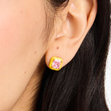 Brighten Up Studs in Yellow & Pink