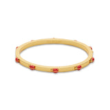 Ladybug Hinge Bangle in Red