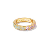 Chandler Band Ring in Green Lilac Mix