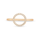 Pave Circle Ring in Gold