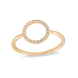 Pave Circle Ring in Gold