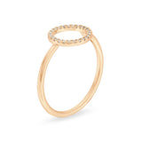 Pave Circle Ring in Gold