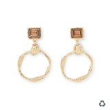 Freesia Earrings in Gold & Brown