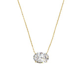 Hello Gorgeous! Necklace in Clear & Gold